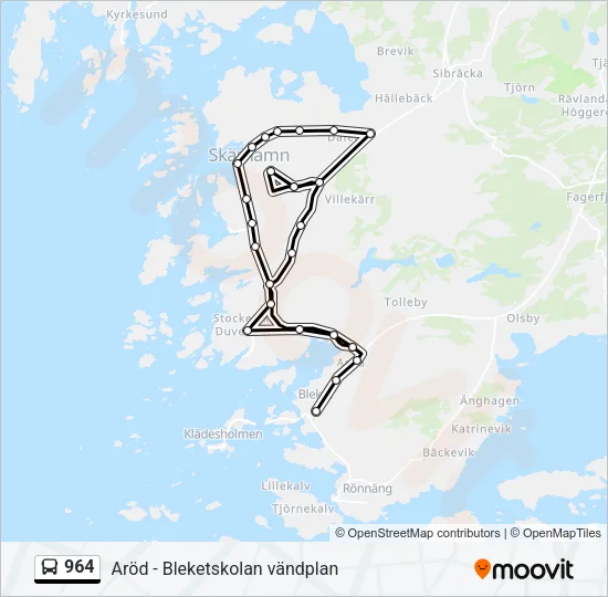 964 Bus Line Map