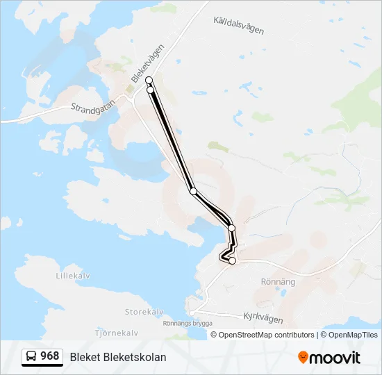 968 Bus Line Map