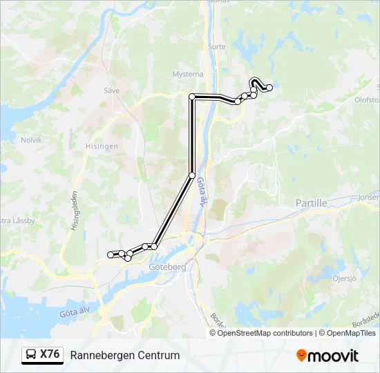 X76  Line Map