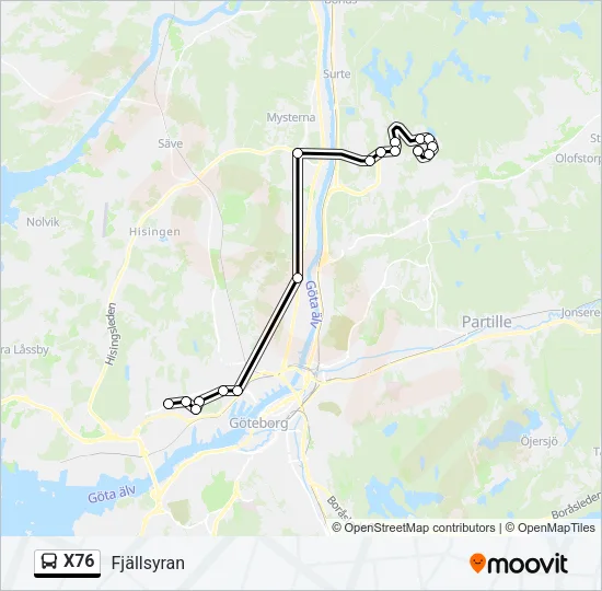 X76  Line Map