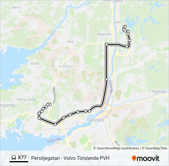 X77  Line Map
