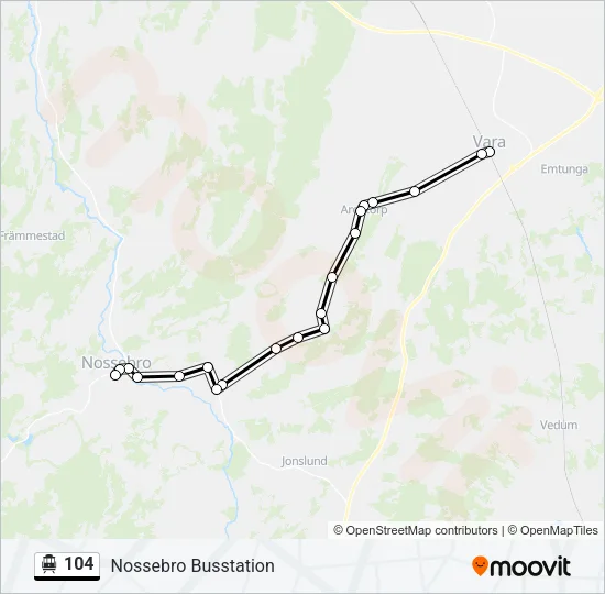104 Cable Car Line Map