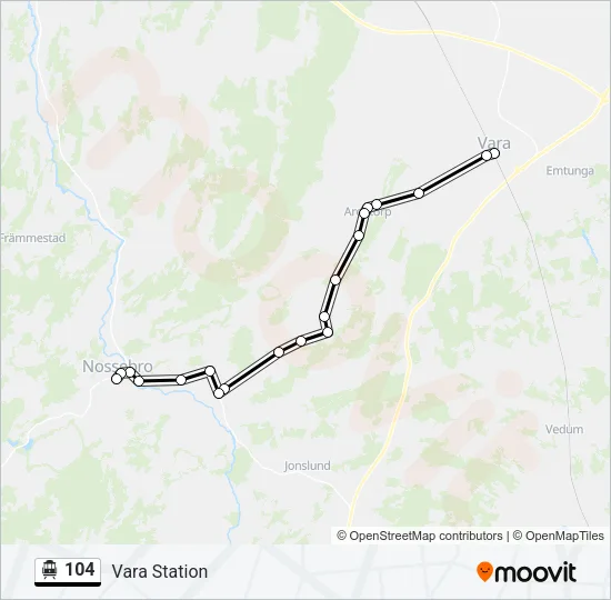 104 Cable Car Line Map