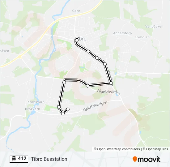412 Cable Car Line Map