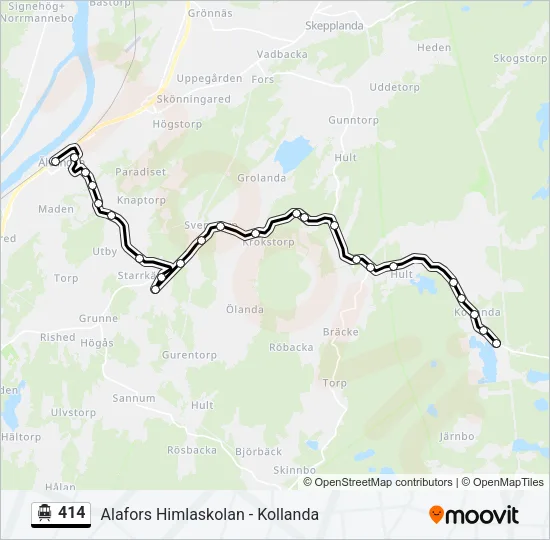 414 Cable Car Line Map