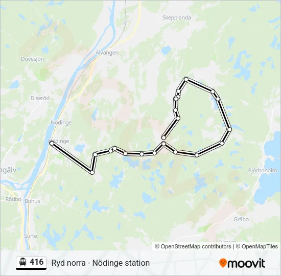 416 Cable Car Line Map