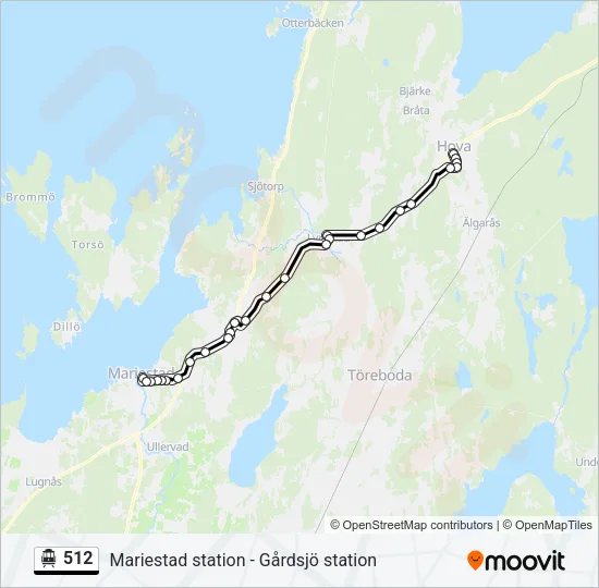 512 Cable Car Line Map
