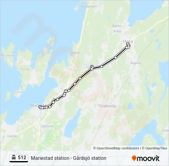 512 Cable Car Line Map
