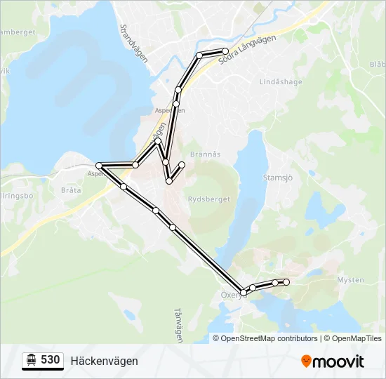 530 Cable Car Line Map