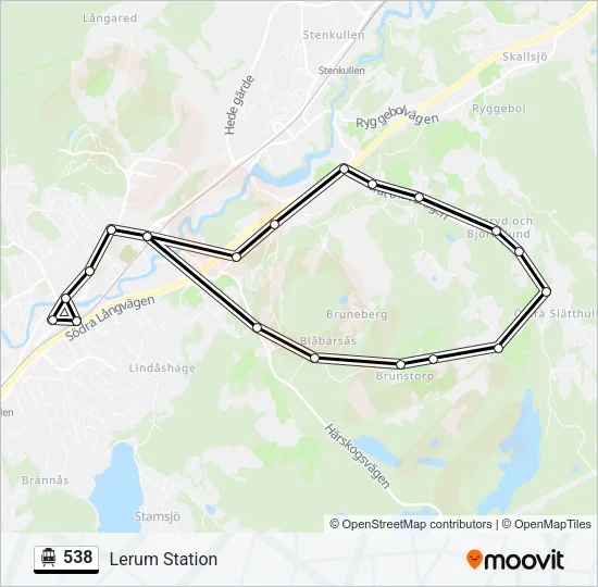 538 Cable Car Line Map