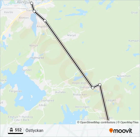 552 Cable Car Line Map