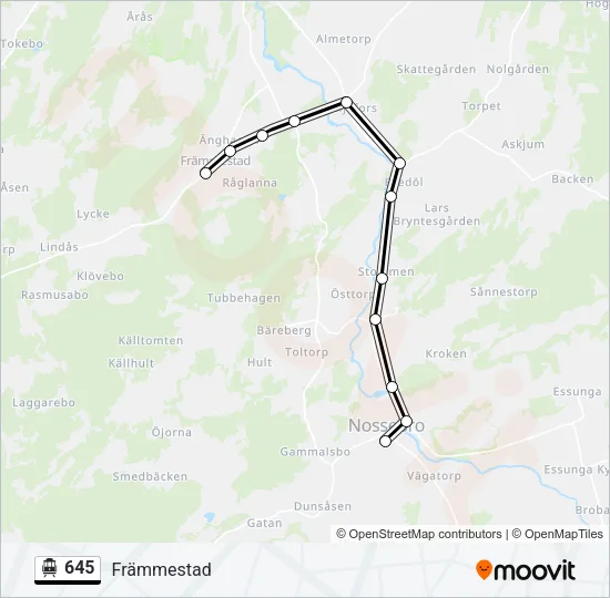 645 Cable Car Line Map