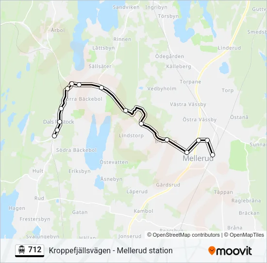 712 Cable Car Line Map