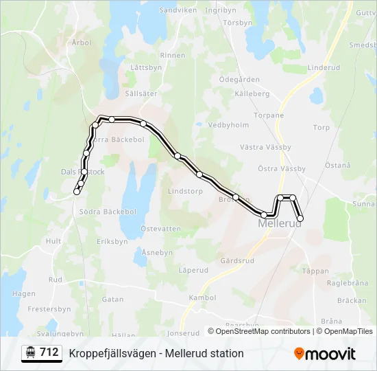 712 Cable Car Line Map