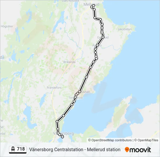 718 Cable Car Line Map