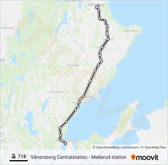 718 Cable Car Line Map