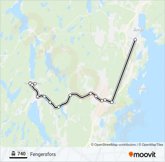 740 Cable Car Line Map