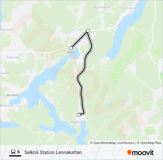 6 Bus Line Map