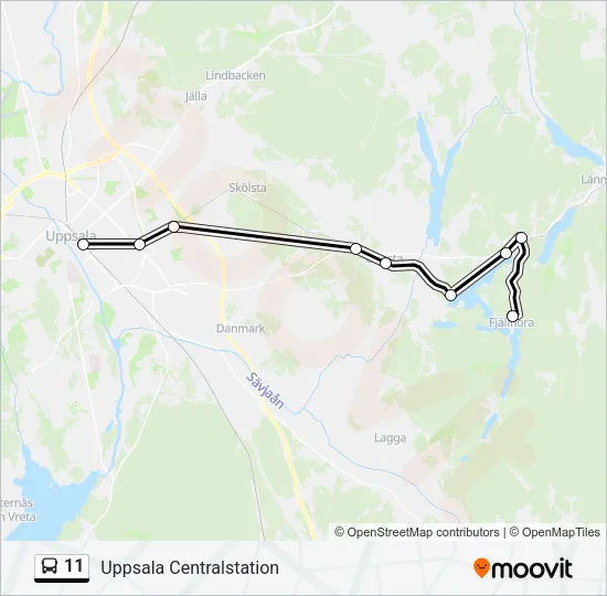 11 Bus Line Map