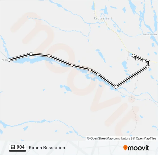 904 Bus Line Map