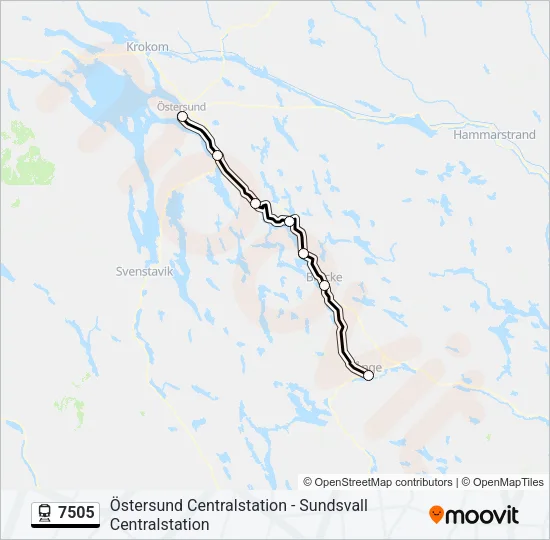 7505 Train Line Map