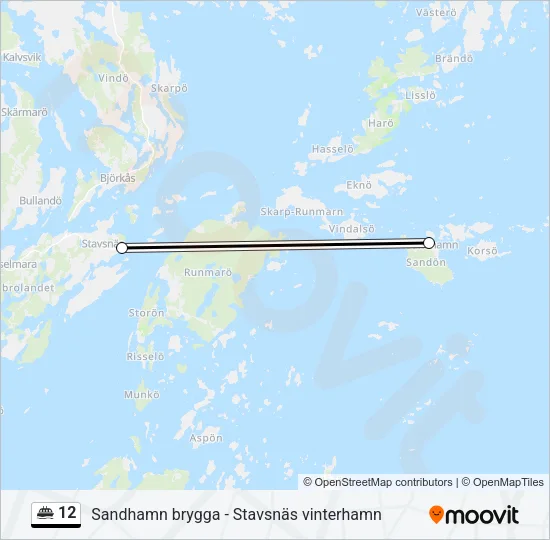 12 Ferry Line Map