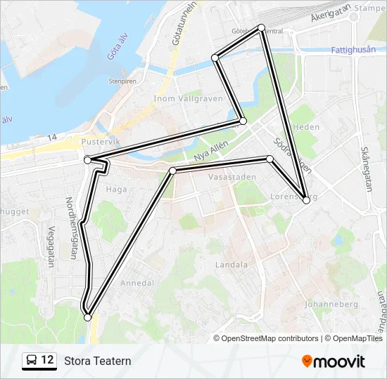 12 Bus Line Map