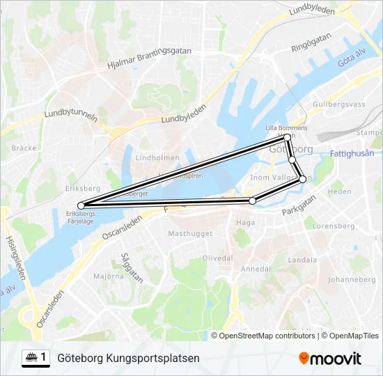 1 Ferry Line Map