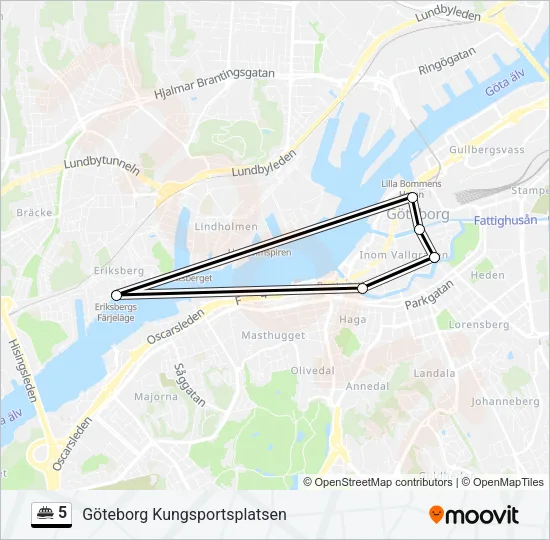 5 Ferry Line Map