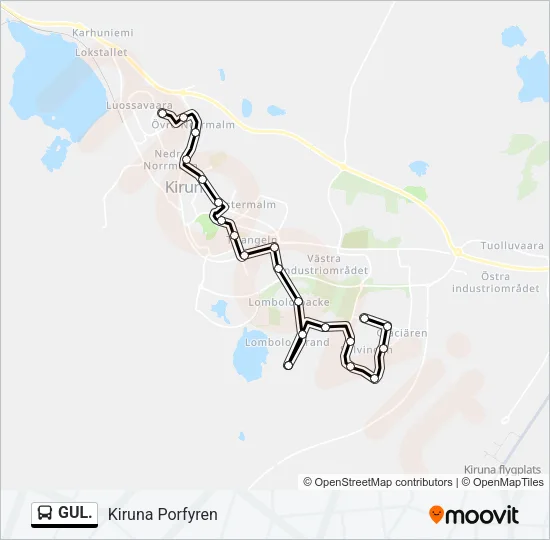 GUL. Bus Line Map