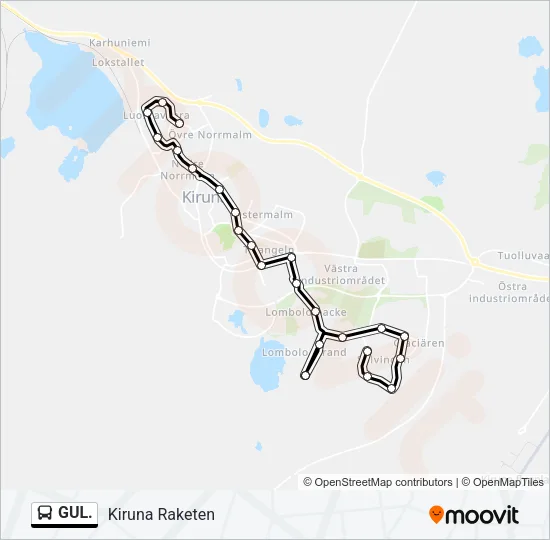 GUL. Bus Line Map