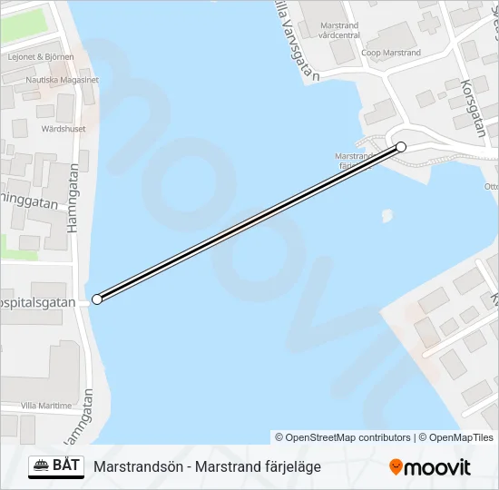 BÅT Ferry Line Map