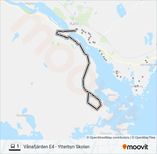 1 Bus Line Map