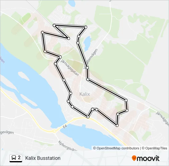 2 Bus Line Map