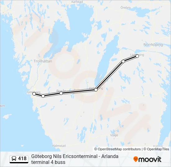 418 Bus Line Map