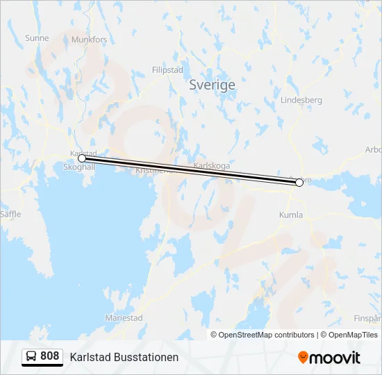 808 Bus Line Map