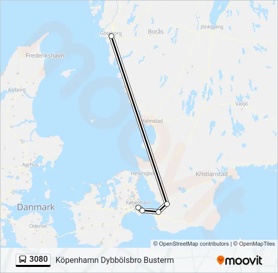 3080 Bus Line Map