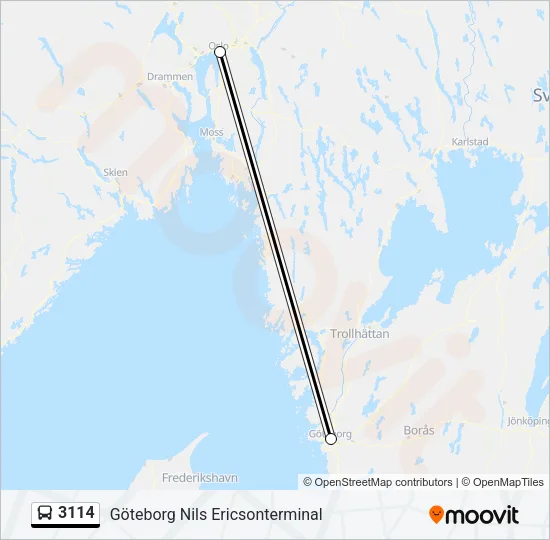 3114 Bus Line Map