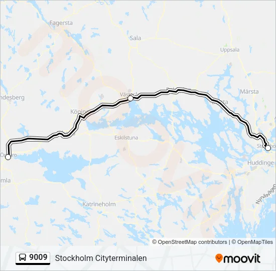 9009 Bus Line Map