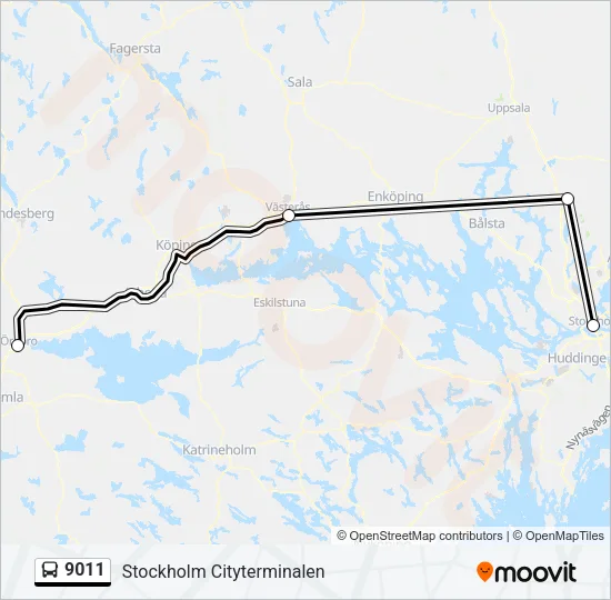 9011 Bus Line Map