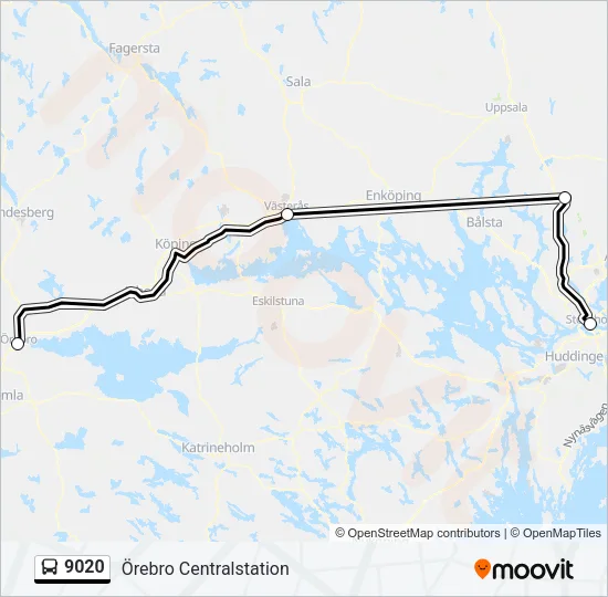 9020 Bus Line Map