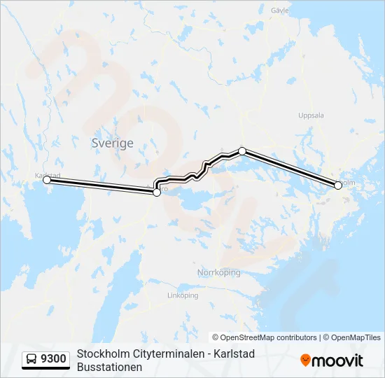 9300 Bus Line Map