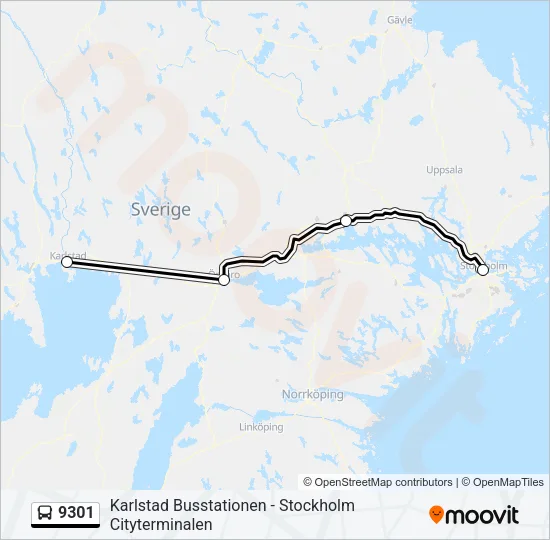 9301 Bus Line Map