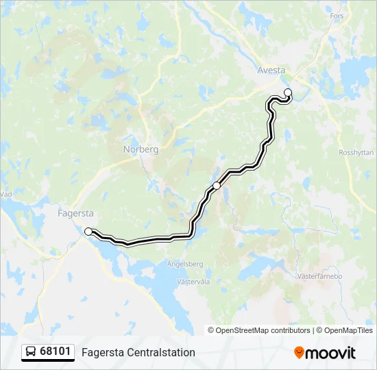 68101 Bus Line Map