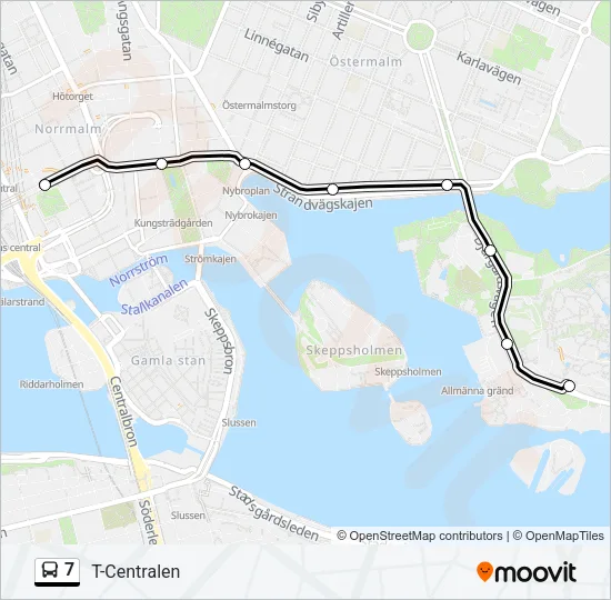 7 Bus Line Map