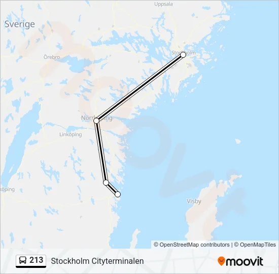 213 Bus Line Map
