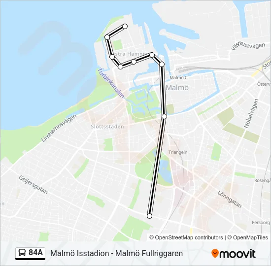84A Bus Line Map
