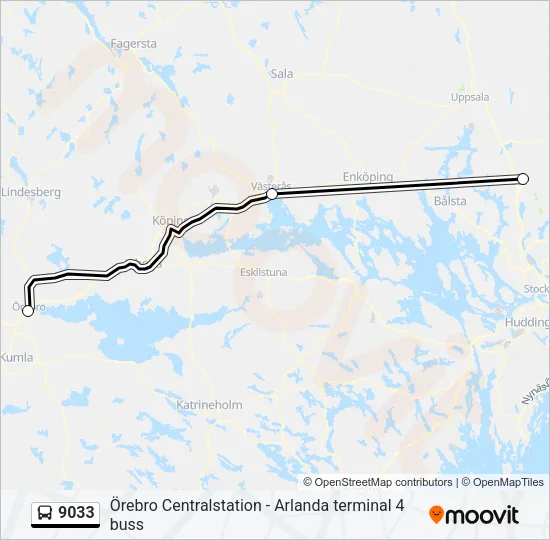 9033 Bus Line Map