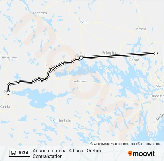 9034 Bus Line Map