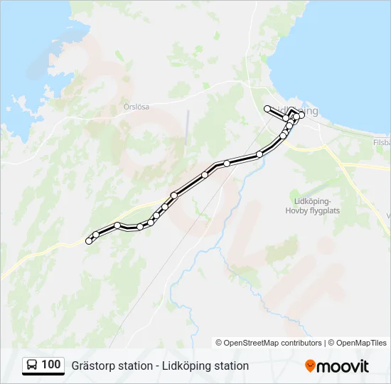 100 Bus Line Map